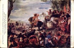 VINTAGE POSTCARD Musee of Versailles Battles of Marsaille Militaria