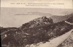 CPA Eze Route de la Grande Corniche de Nice a Menton 