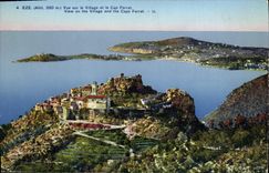 CPA Eze Vue sur le Village et le Cap Ferrat