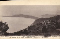 CPA Eze Vue generale Sur le Village Saint Hospice Cap Ferrat et le Mont Boron