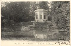 VINTAGE POSTCARD Versailles Park of Large Trianon the house of the music
