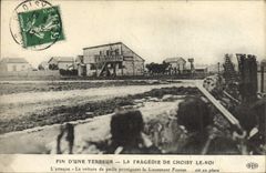 Multa de la POSTAL de la VENDIMIA de una tragedia del terror de Choisy el rey el ataque