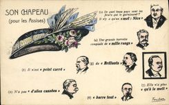 VINTAGE POSTCARD Hat for bases