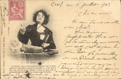 CPA La femme avocat