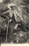 VINTAGE POSTCARD Alpinism a guide of the Pyrenees Folklore