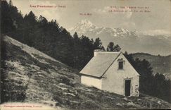 VINTAGE POSTCARD Alpinism the Pyrenees Collar of Aspin the refuge of the Peak of the South