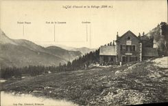 VINTAGE POSTCARD Alpinism Collar of Izoard and the refuge