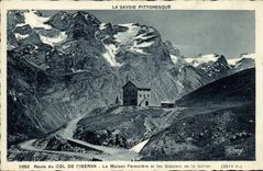 CPA Alpinisme Route du col de l'Iseran La maison forestiere et les glaciers de la Galise 