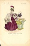 CPA Mode Coiffe Femme Journal des demoiselles Rue Drouot Annee 1834