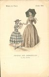CPA Mode Coiffe Femme Journal des demoiselles Rue Drouot Annee 1846