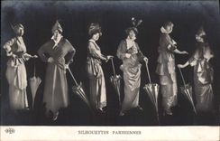 CPA Mode Coiffe Femme Silhouettes parisiennes 
