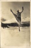 CARTE PHOTO Patinage Patins a glace Femme