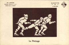 CPA Patinage Patins a glace 