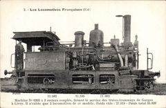 CPA Train Locomotive Machine 0203 a 3 essieux couples
