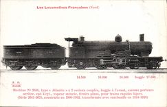 CPA Train Locomotive Machine 2656 type Atlantic 
