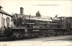 VINTAGE POSTCARD Train Engine Machine 2.666 Compound has Schmidt superheater