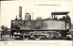 CPA Train Locomotive Machine 3 908 Service de manoeuvres de gares