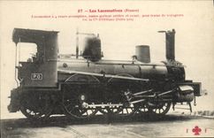 CPA Train Locomotive a 4 roues accouplees