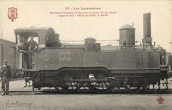 VINTAGE POSTCARD Train Engine Tender Machine of suburbs of the Co of western Standard North