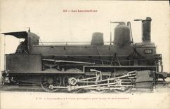 CPA Train Locomotive a 8 roues accouplees pour trains de marchandises