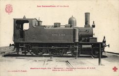 CPA Train Locomotive Machine a bogie dite Ravachoi Service de banlieue
