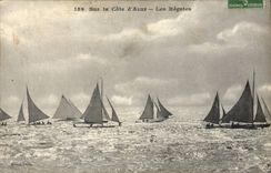 VINTAGE POSTCARD Sailing Boat On the dimension regattas