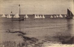 VINTAGE POSTCARD Sailing Boat Pauillac regattas