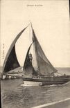 CPA Bateau Voilier Barque de peche 