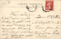 VINTAGE POSTCARD Sailing Boat Billancourt edges of the Seine