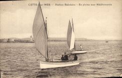 CPA Bateau Voilier Cette sur Mer Station balneaire En pleine mer Mediterranee