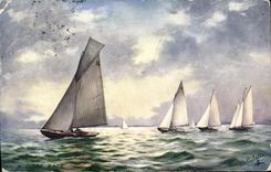 VINTAGE POSTCARD Sailing Boat Boats
