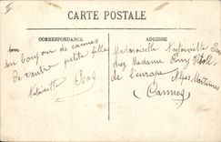 VINTAGE POSTCARD Sailing Boat Cannes Yachts leaving the port