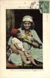 CPA Beaute orientale Femme arabe et son efant 