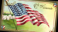 CPA Militaria US Flag Drapeau