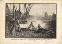 VINTAGE POSTCARD Militaria Marketing year 1914 1915 To remember of the flag of the 350eme of infantry