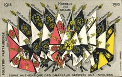 VINTAGE POSTCARD Militaria Paris Flags demountings with the Invalids