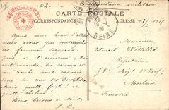 VINTAGE POSTCARD Militaria 5th German flag of the 72eme of infantry 2nd Landwehr battalion