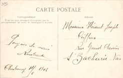 CPA Bateau de guerre Cherbourg Sous-marin Vendemiaire du type Pluviose Collision avec le Saint Louis en face Le Hague