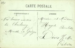 VINTAGE POSTCARD Warship Vendemiaire runs off Cherbourg Sous-marin