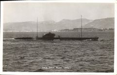 VINTAGE POSTCARD Underwater Warship Iris