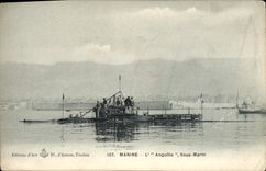 CPA Bateau de guerre Sous-marin Anguille