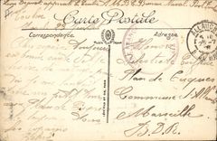 VINTAGE POSTCARD Warship Underwater Toulon carrying out a diving