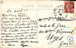 VINTAGE POSTCARD Warship Toulon Underwater Exercise of submarines