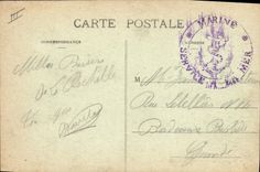 VINTAGE POSTCARD Warship Pallice Submersible has its Sous-marin station