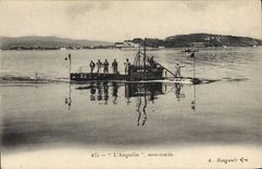 CPA Bateau de guerre L'Anguille Sous-marin