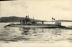 CPA Bateau de guerre Cigogne Sous-marin