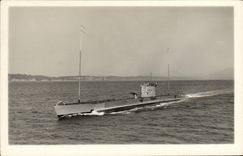 VINTAGE POSTCARD Underwater Warship porpoise
