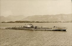 VINTAGE POSTCARD Underwater Warship S2