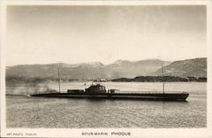 CPA Bateau de guerre Sous-marin Phoque
