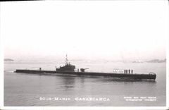 CPA Bateau de guerre Sous-marin Casabianca